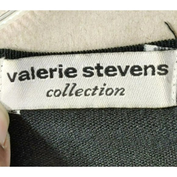 Valerie Stevens Collection Women's M Black Silk Blend Front Zip Beaded Cardigan - Picture 10 of 15